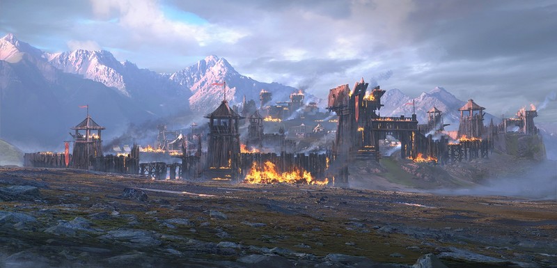 castle, landscape, antiquity