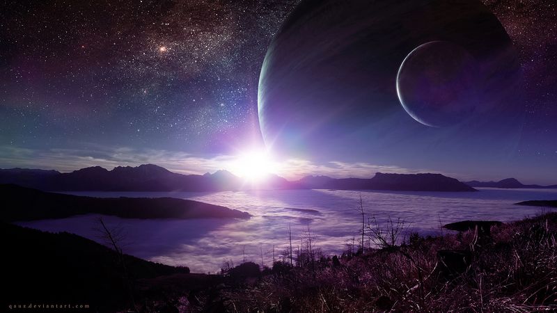 planet, landscape, flash, shine, alien, 4k