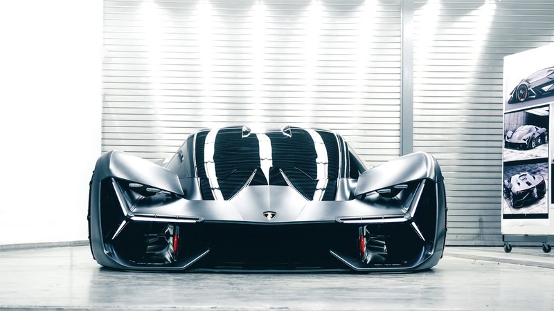 Lamborghini Terzo Millenio, car, Lamborghini, Hypercar, concept cars, frontal view
