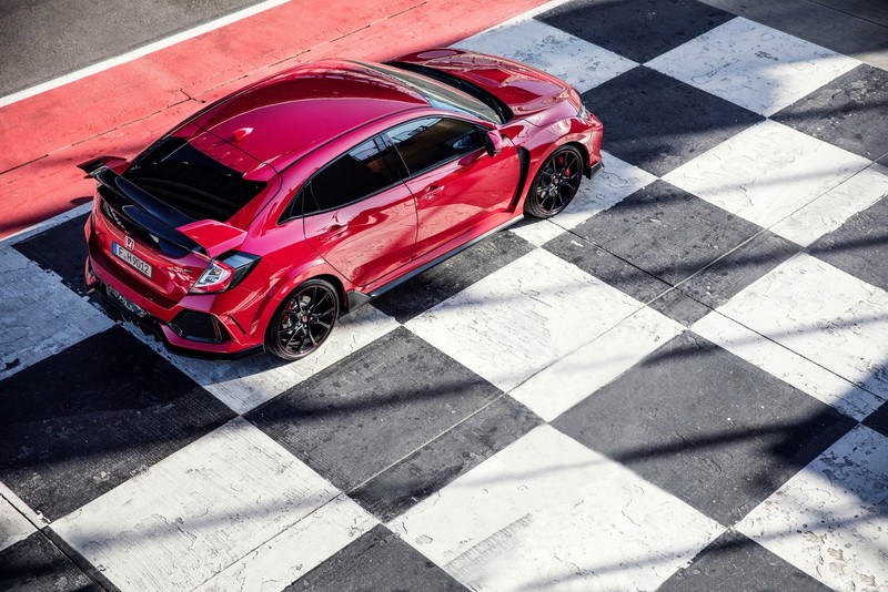 car, racing, honda civic type r