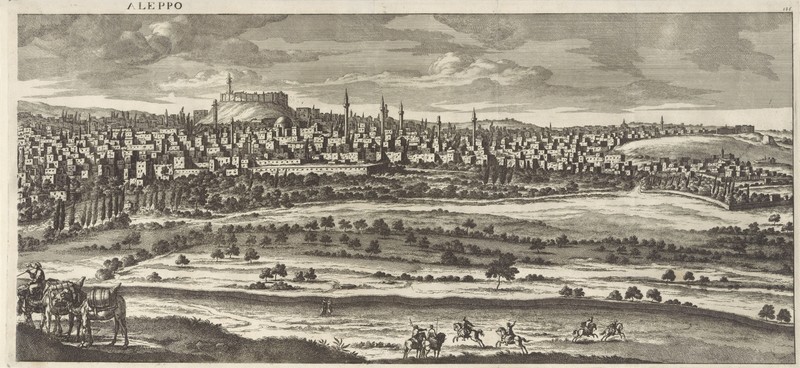 engraving, Aleppo, Syria, monochrome, mosque, Citadel