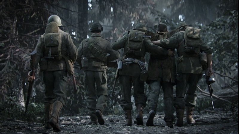 soldier, video games, forest, blurred, depth of field