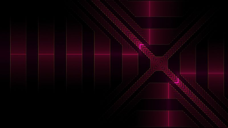 fractal, lines, arrows, geometric, pink, glow, 4k