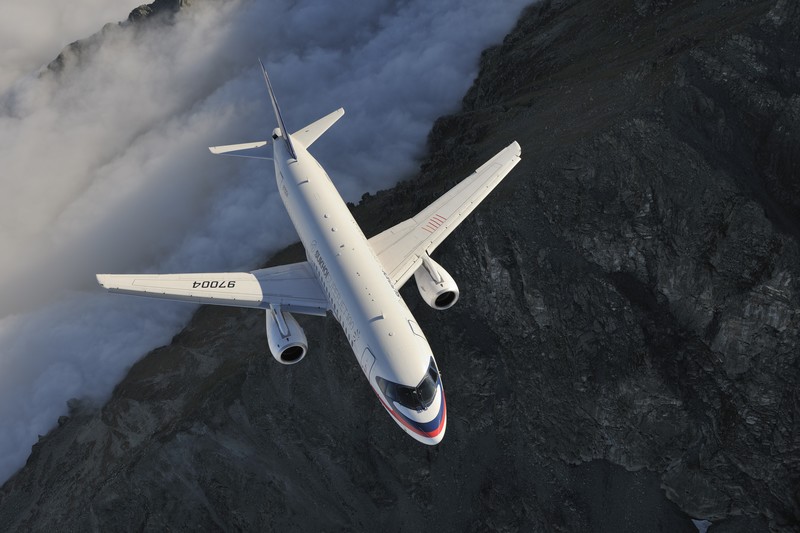 airplane, mountains, Russia