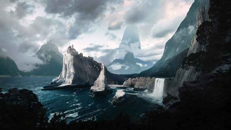 digital art, landscape, fantasy art