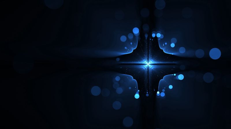 glow, lines, circles, fractal, abstraction, 4k