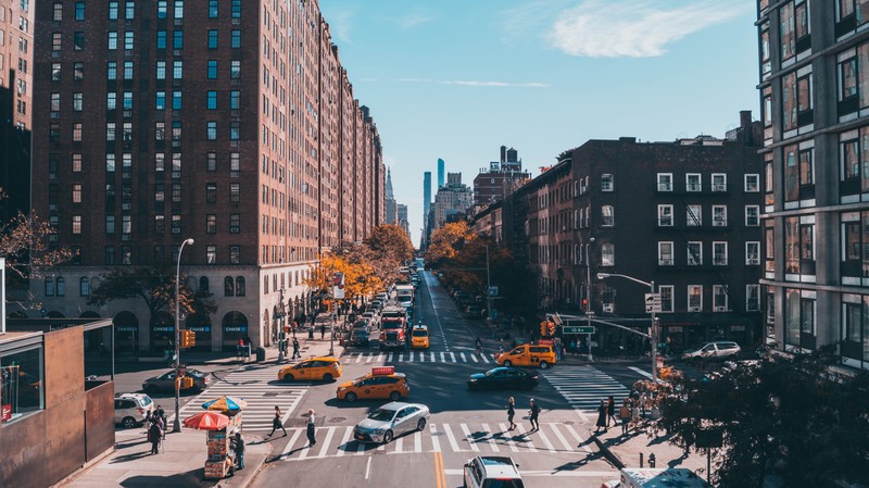 New York City, street, car, taxi, photography, city, pedestrian, cityscape, traffic