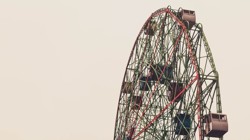ferris wheel, vintage, theme parks