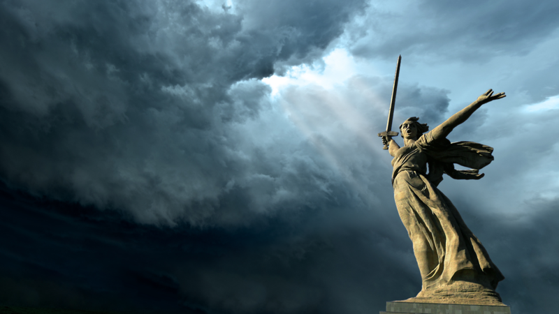 statue, Stalingrad, World War II, sword