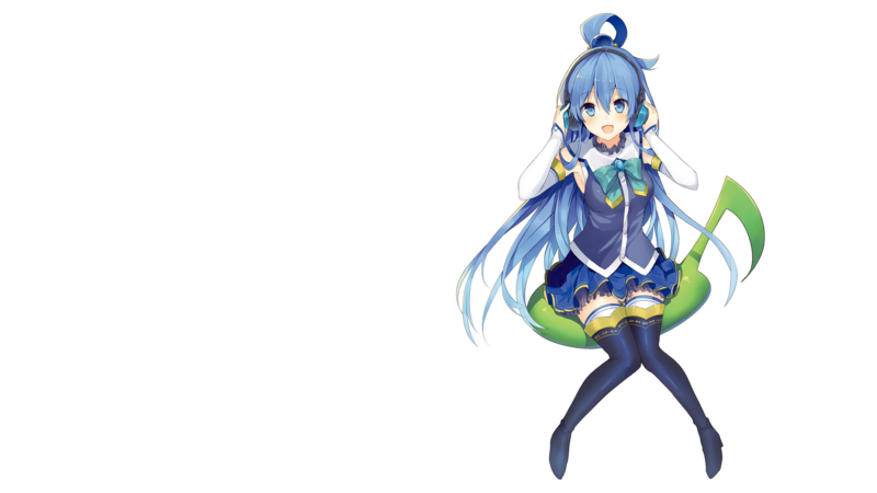 Kono Subarashii Sekai ni Shukufuku wo!, white background, Aqua (KonoSuba), simple background, anime, anime girls, white skin