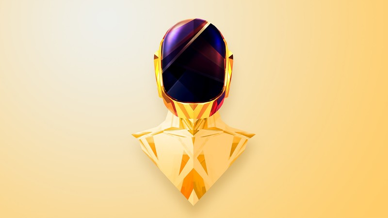 digital art, Daft Punk, simple background, helmet, frontal view