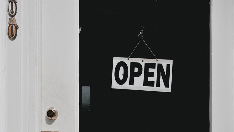 open, inscription, words, black, 4k