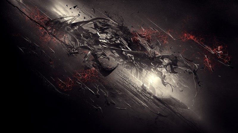 abstract, 3D Abstract, digital art, dark