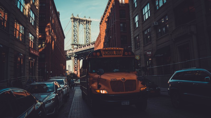 New York City, dumbo, Manhattan Bridge, buses, bridge
