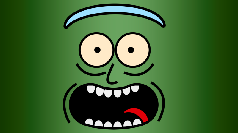Rick and Morty, vector graphics, green