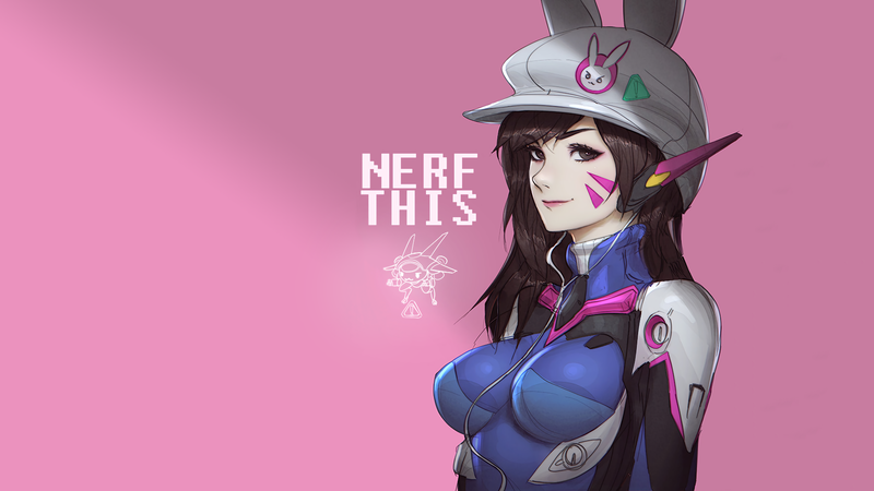 video games, Overwatch, women, artwork, digital art, boobs, tight clothing, D.Va (Overwatch), mecha girls, nerds