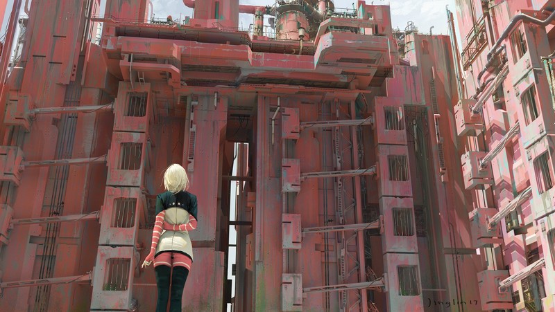 digital art, Nier: Automata, 2B (Nier: Automata), NieR