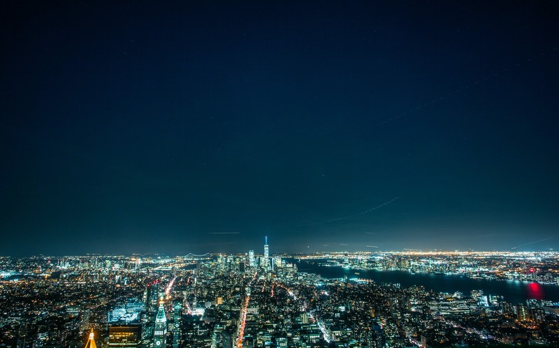 cityscape, night, New York City