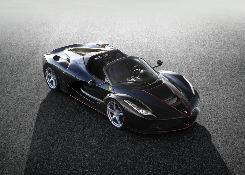 car, Super Car, Ferrari, high angle, Ferrari LaFerrari, black cars