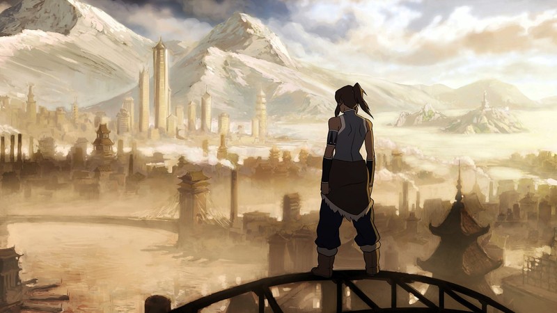 Korra, Avatar, anime girls, mountains, anime, The Legend of Korra