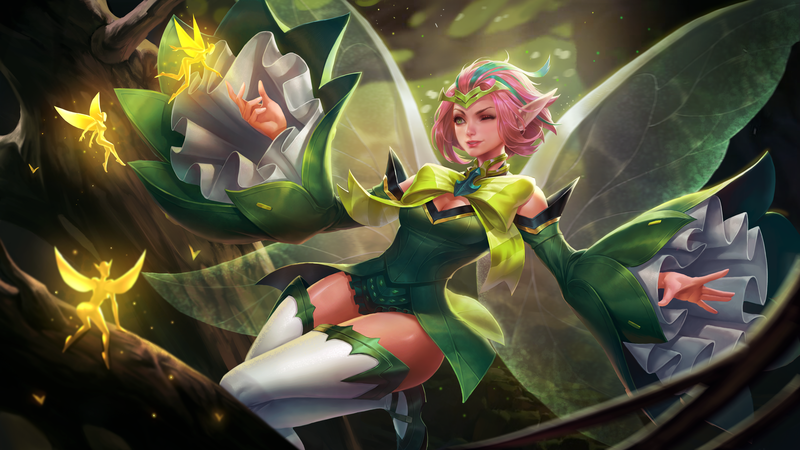 weapon, pointed ears, wink
