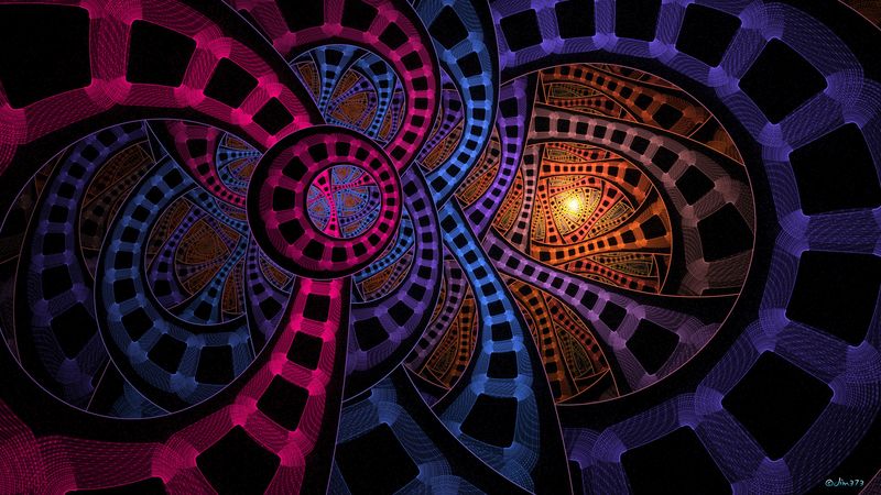 fractal, colorful, interweaving, tangled, abstraction, 4k