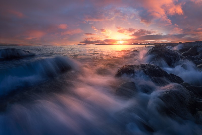 Ole Henrik Skjelstad, nature, long exposure, sunlight, sky, sea