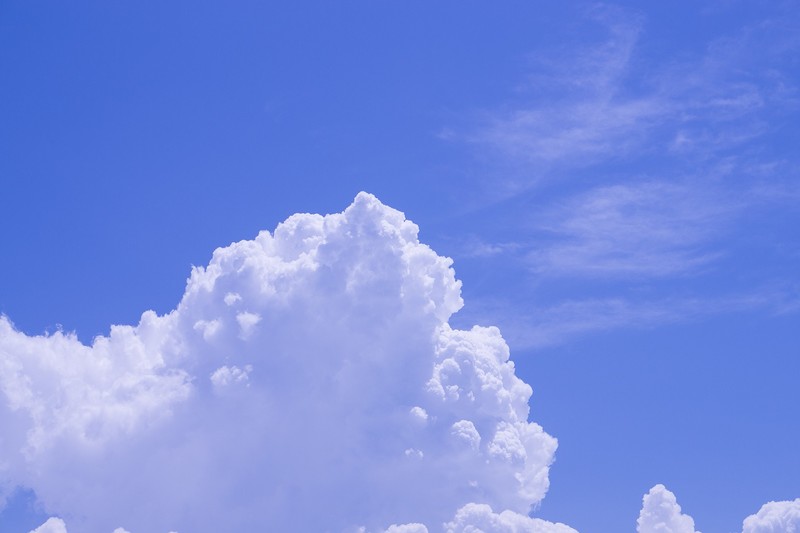 clouds, sky blue, nature, blue