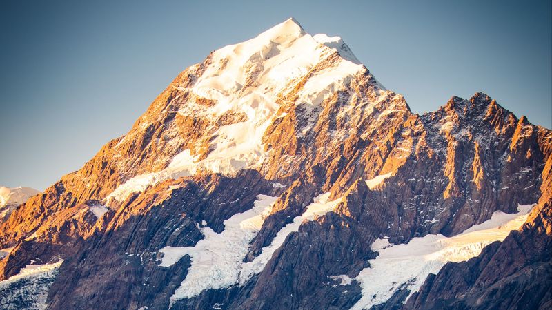 mountain, peak, snow, mountain range, slope, 4k