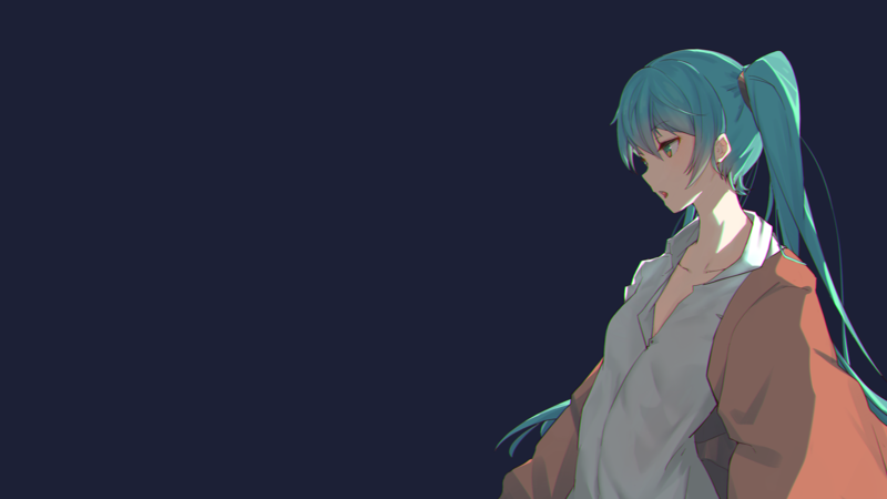 Vocaloid, Hatsune Miku, simple background