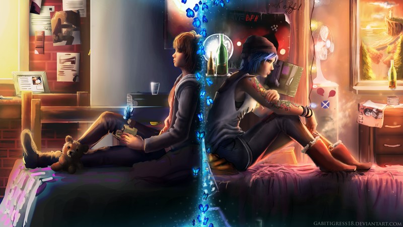 Life Is Strange, Max Caulfield, video games, video game art, DeviantArt, Chloe Price