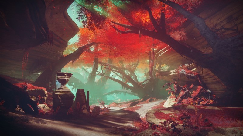 video games, Destiny 2, landscape, trees