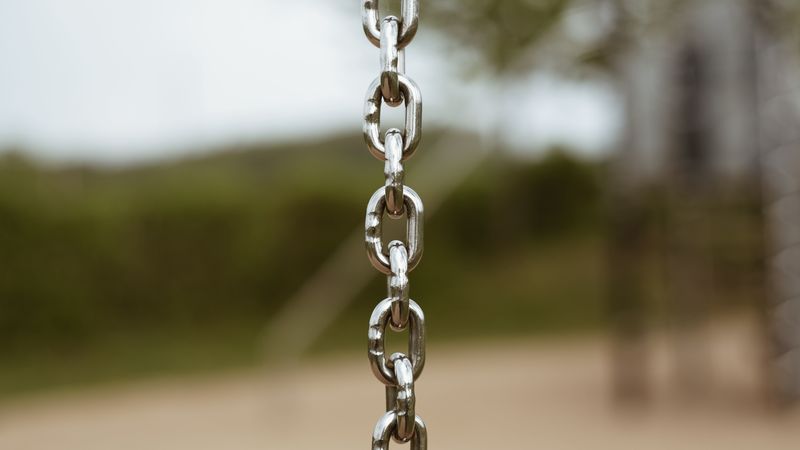 chain, iron, metal, links, blur, 4k