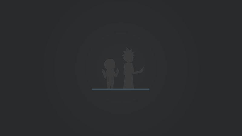 Rick and Morty, fuck, silhouette, TV, Rick Sanchez, Morty Smith, simple background