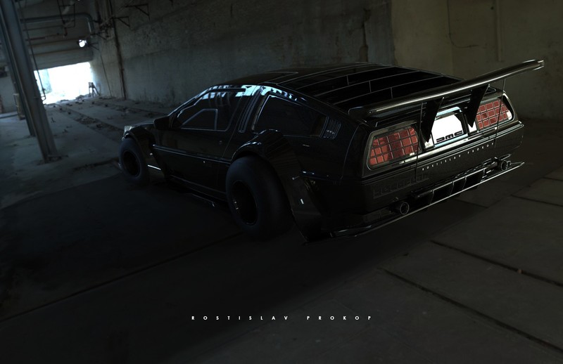 black cars, futuristic, digital art, Rostislav Prokop