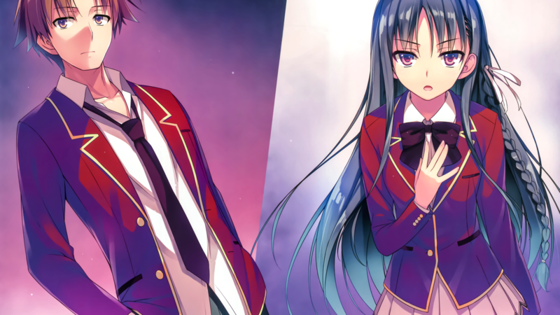 anime, anime girls, Youkoso Jitsuryoku Shijou Shugi no Kyoushitsu e, Horikita Suzune, Kiyotaka Ayanokouji
