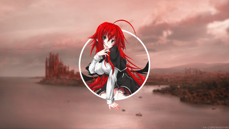 anime, anime girls, picture-in-picture, Gremory Rias, Highschool DxD