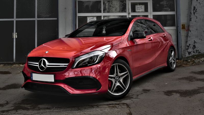 mercedes-benz cls-class, mercedes, car, red, side view, urban, 4k