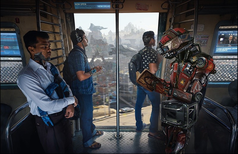 futuristic, cyborg, futuristic city, digital art, fantasy art, Holy Bible, robot, Elite