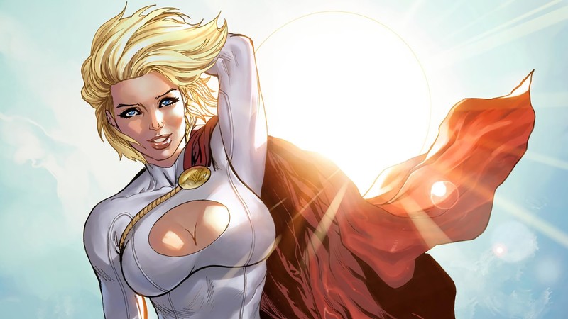 DC Comics, simple background, comics, Power Girl, Superman, comic art