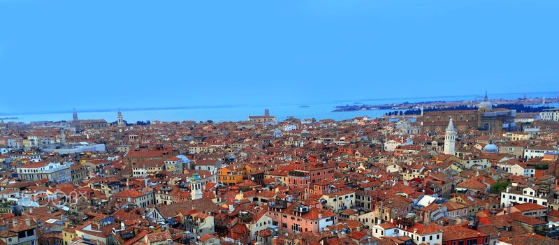 photography, cityscape, house, sky, sea, town, old building, ports, Venice, Italy, cyan