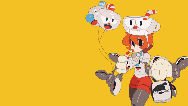 Cuphead (Video Game), Skullgirls, simple background, KirbCaptain, CaptainKirb