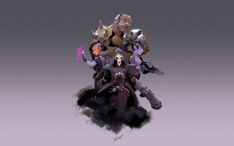 Overwatch, Doomfist (Overwatch), Widowmaker (Overwatch), Sombra (Overwatch), Reaper (Overwatch), Affiliation: Talon