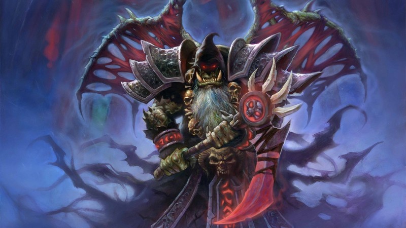 Hearthstone: Heroes of Warcraft, Hearthstone, Warcraft, cards, artwork, Knights of the frozen throne, Death Knight, Guldan, video games, frontal view