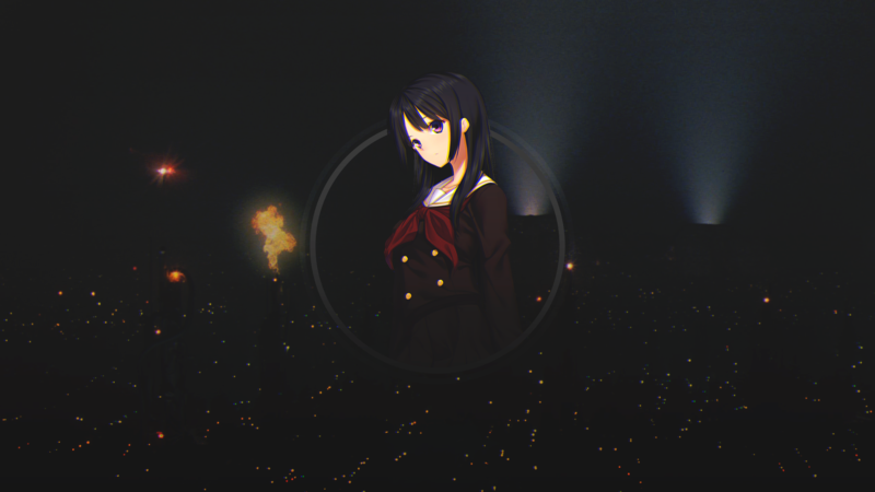 city, night, anime, anime girls, picture-in-picture