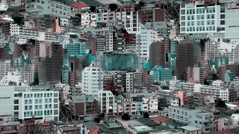 photography, cityscape, distortion, photo manipulation, building