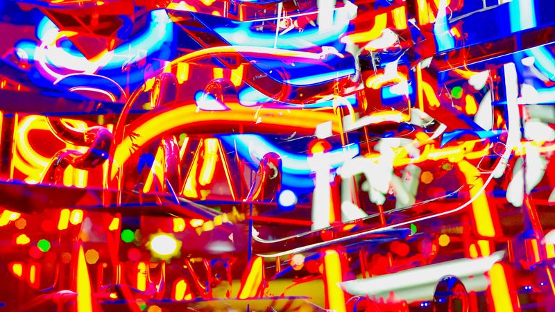 neon, light, colorful, bright, abstraction, chaotic, 4k