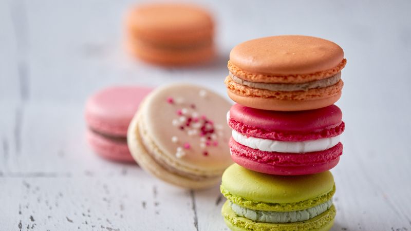 macaron, dessert, cookies, cake, colorful, 4k