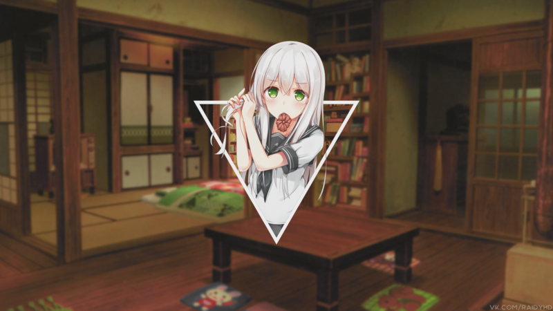 anime, anime girls, picture-in-picture, room, Japan