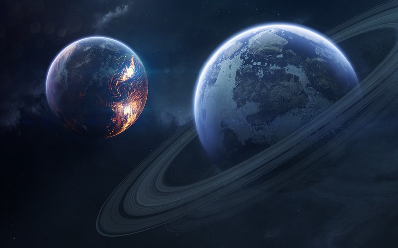 Vadim Sadovski, digital art, space, space art, 500px, planet, planetary rings